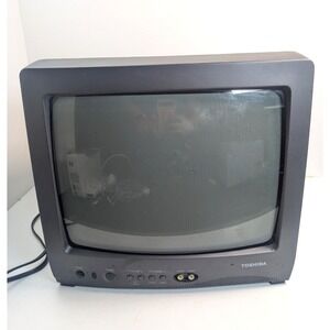 Toshiba 13A23 13" CRT Color TV Retro Television No Remote